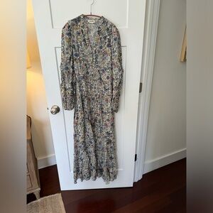Zadig & Voltaire Realize Print Mandala Dress Ecru Medium Long Sleeve Maxi Length
